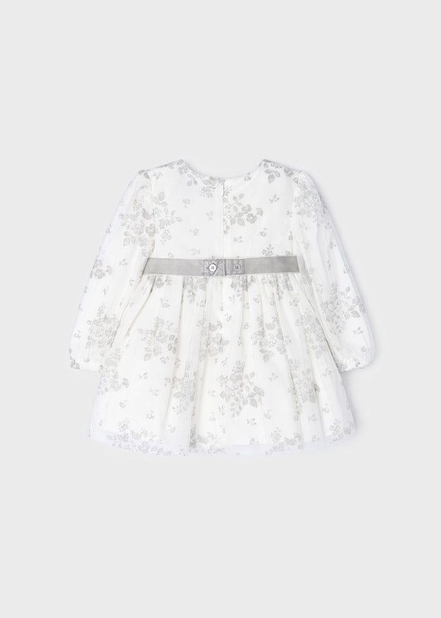 Vestido tul flocado