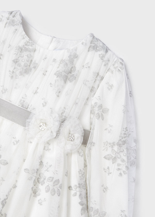 Vestido tul flocado