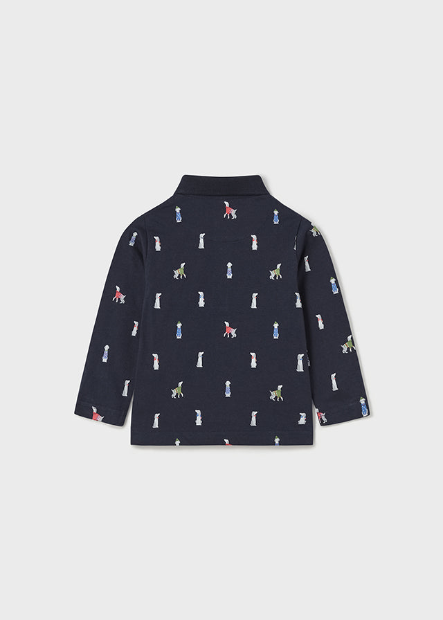 Polo m/l estampado