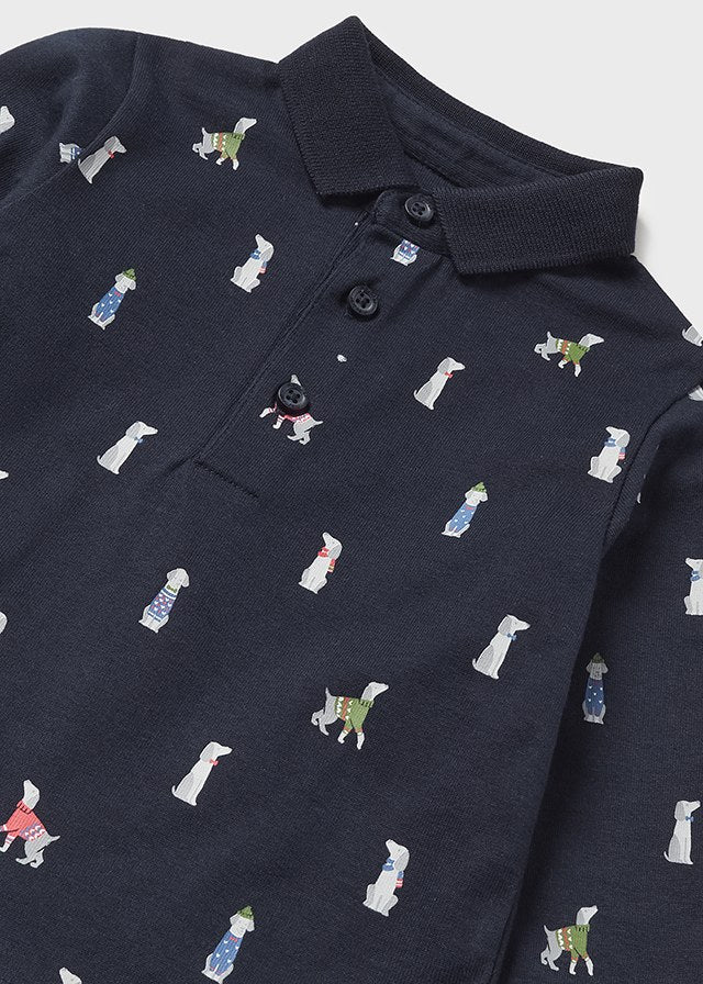Polo m/l estampado
