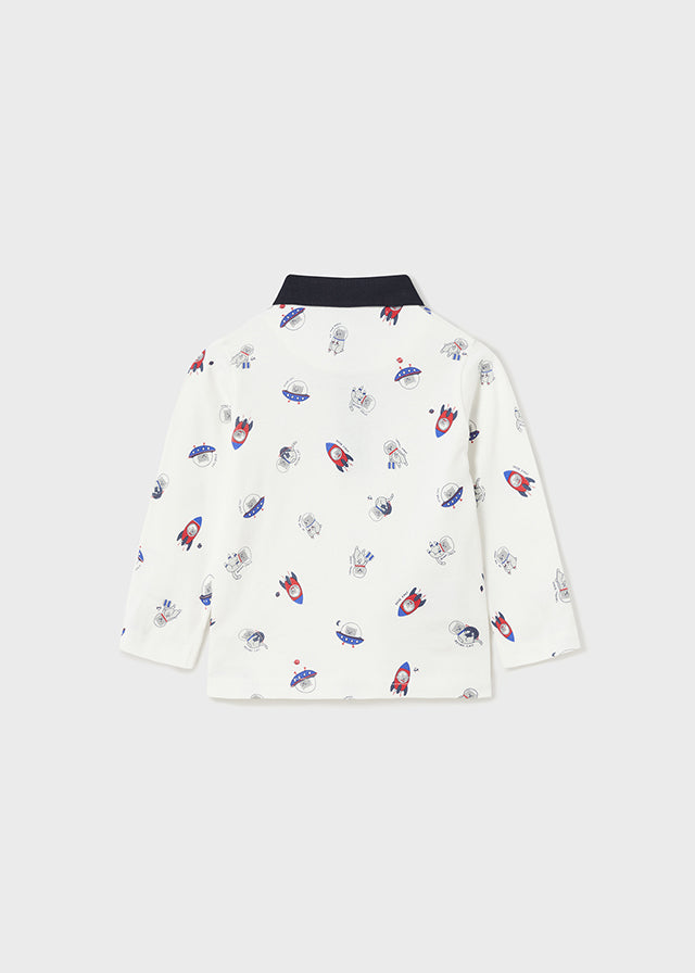 Polo m/l estampado
