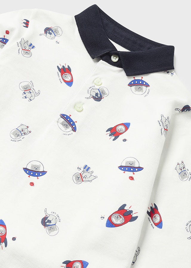 Polo m/l estampado