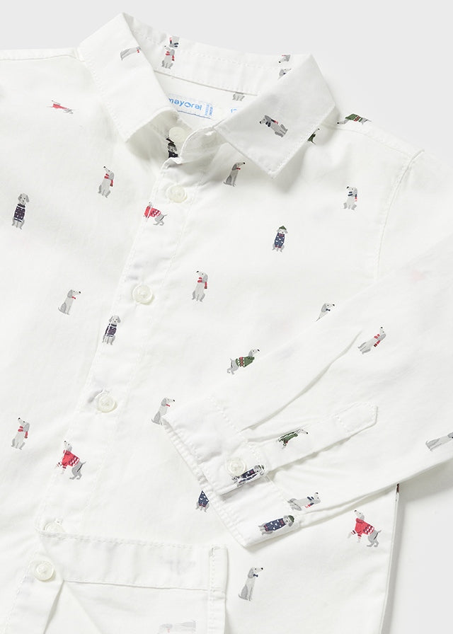 Camisa m/l estampada