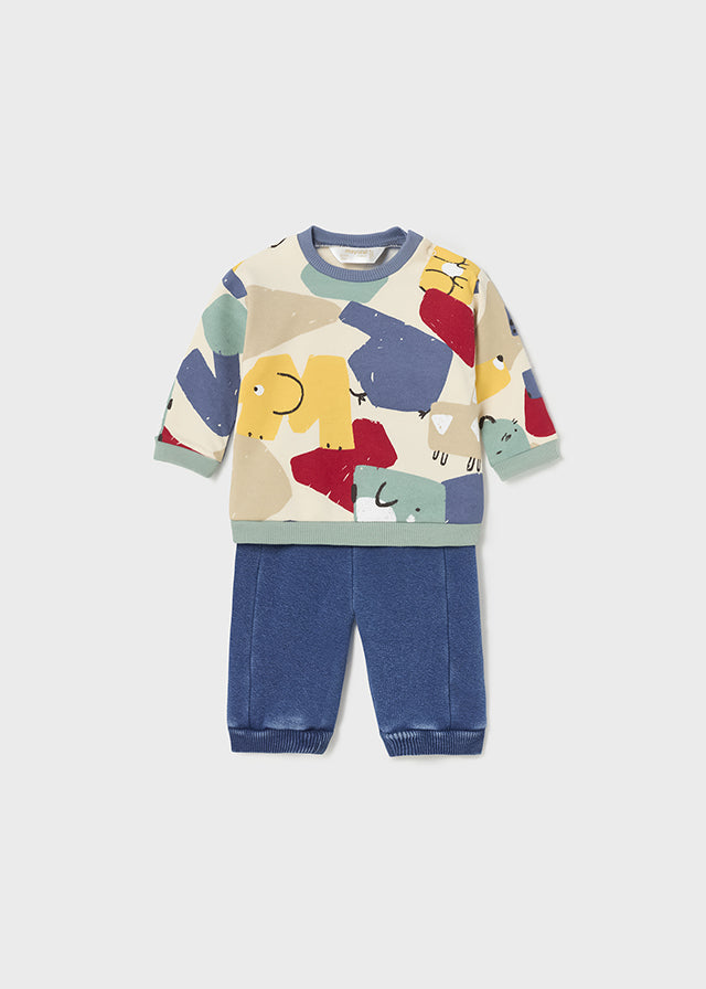 Conj. estampado y pantalón