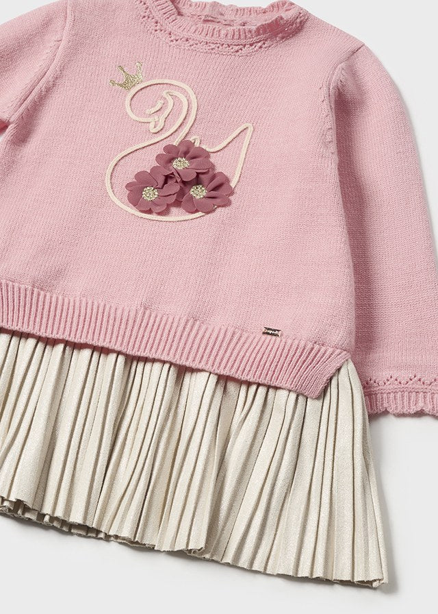 Vestido tricot combinado