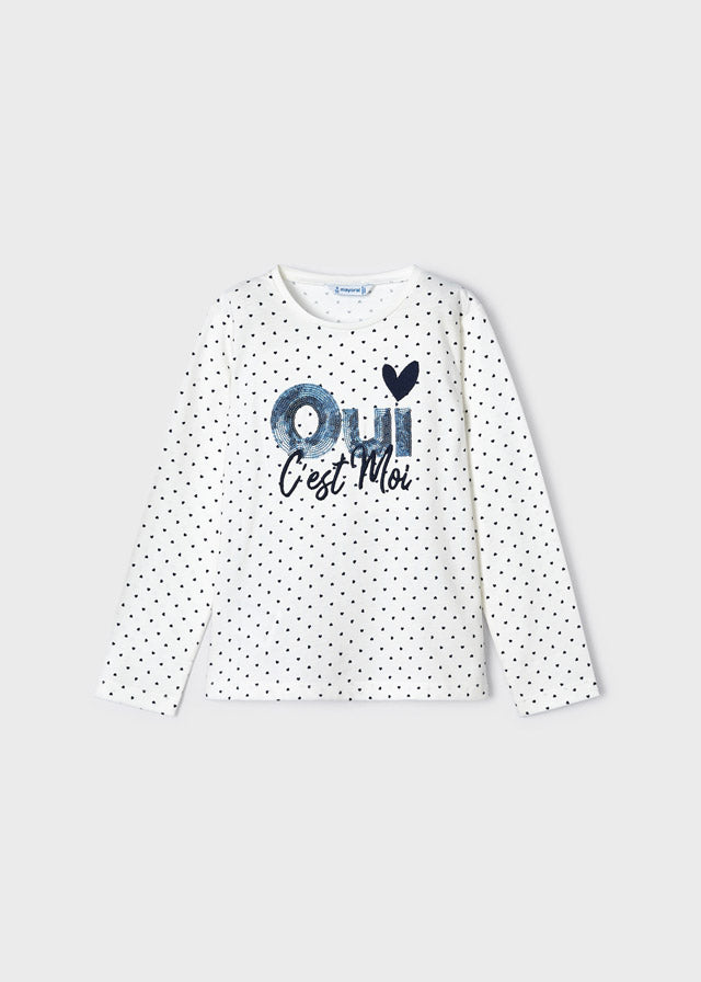 Camiseta m/l mini corazones