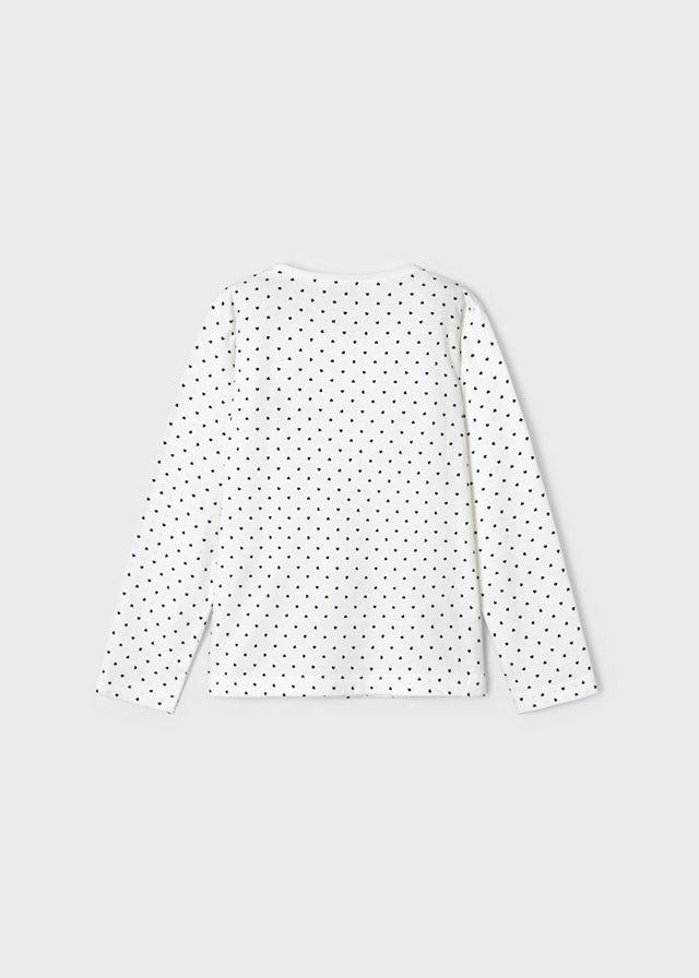 Camiseta m/l mini corazones