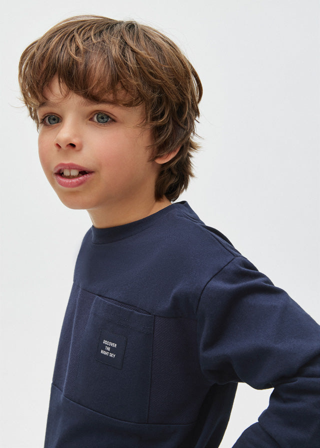 Camiseta m/l contrastes