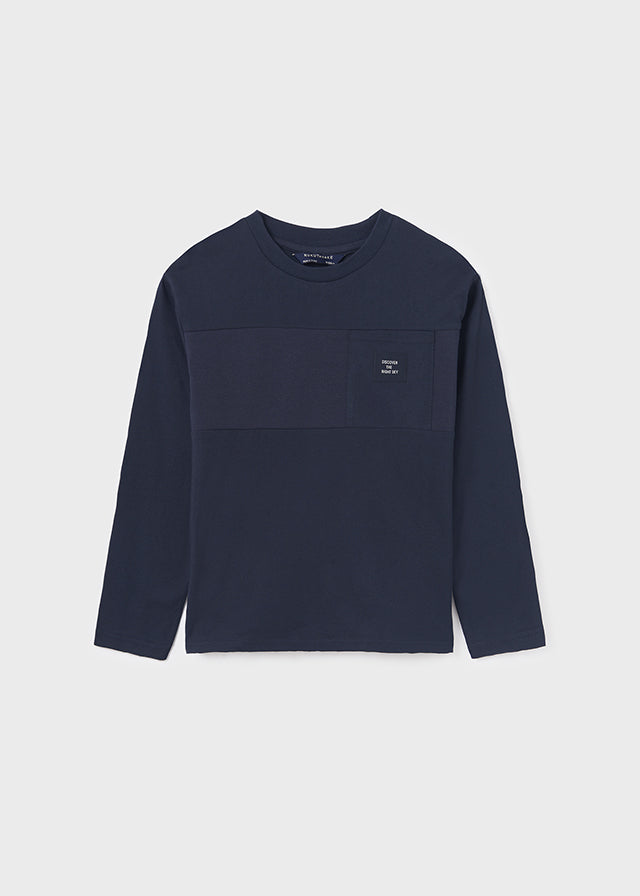 Camiseta m/l contrastes