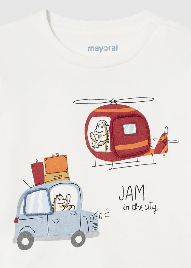 Camiseta m/l play "hurry up"