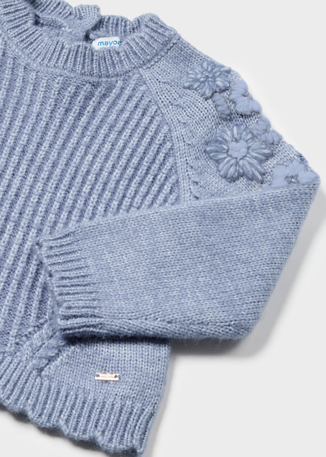 Jersey flores bordadas