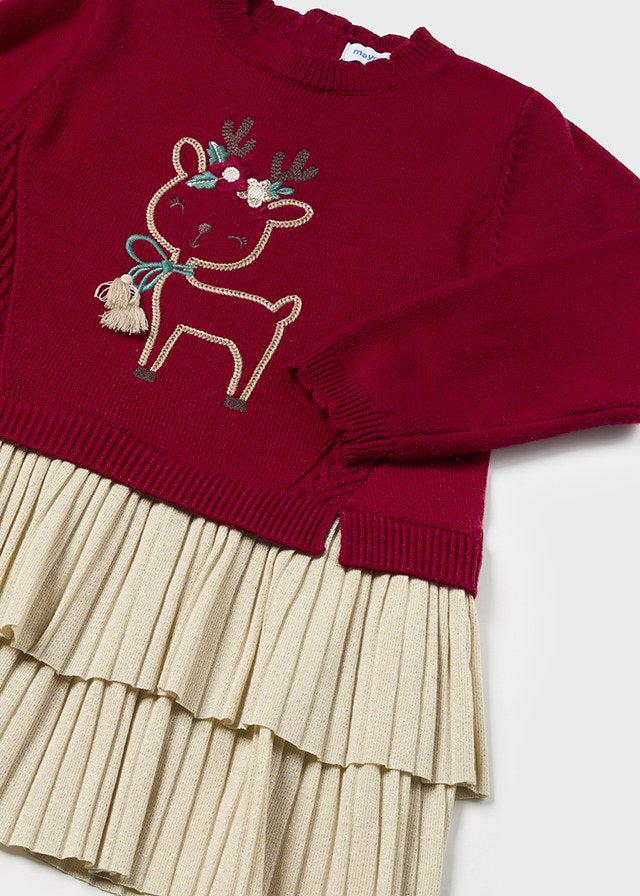 Vestido combinado tricot