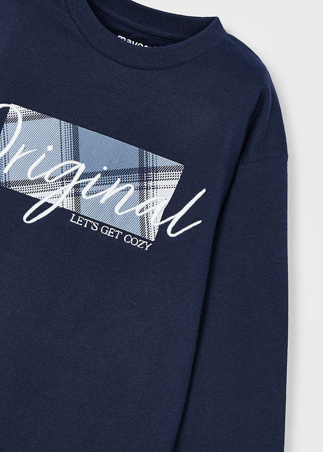 Camiseta m/l aplique