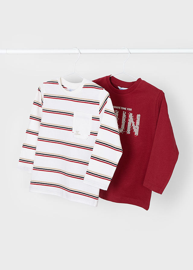 Set camisetas m/l rayas/liso