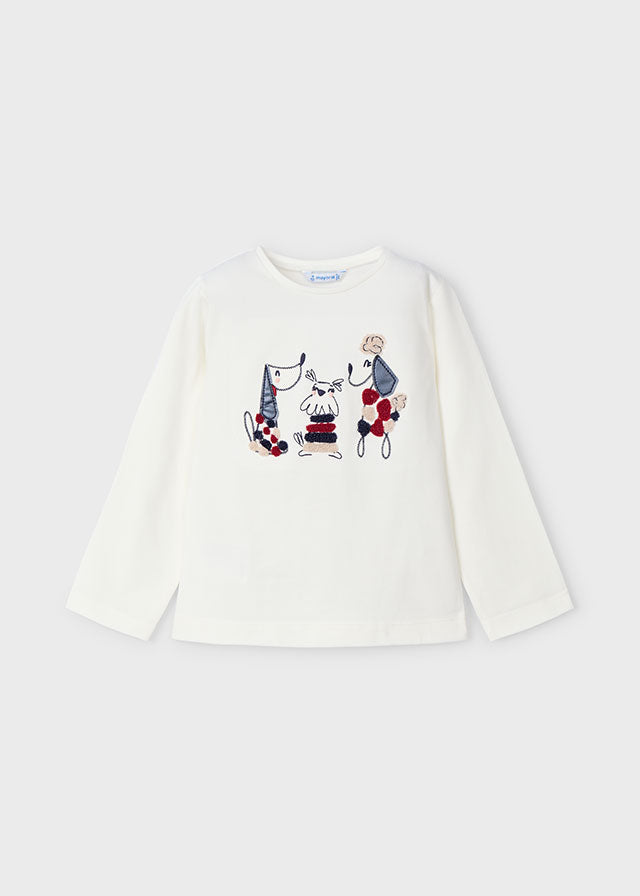 Camiseta m/l bordados