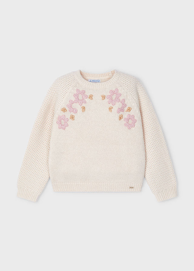 Jersey flores bordadas