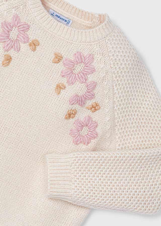 Jersey flores bordadas