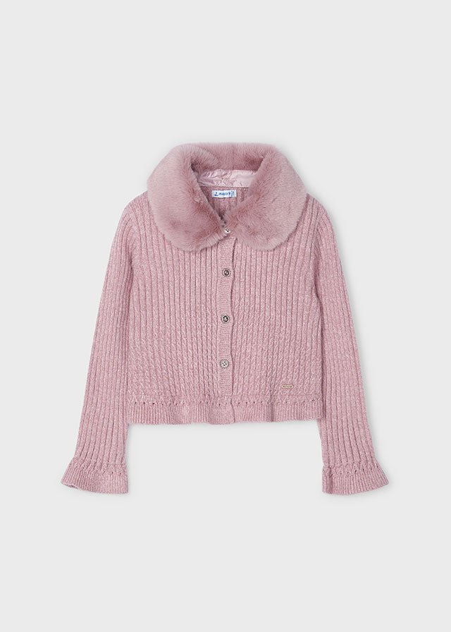 Rebeca tricot cuello pelo