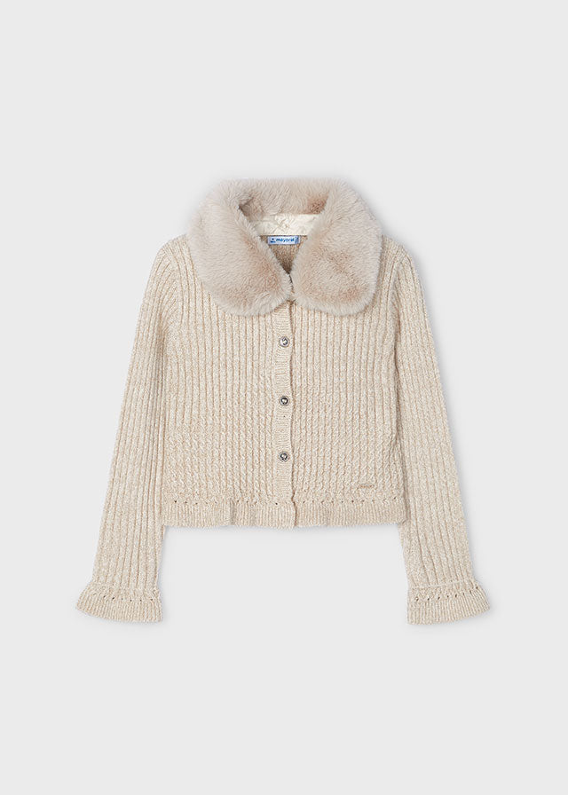 Rebeca tricot cuello pelo