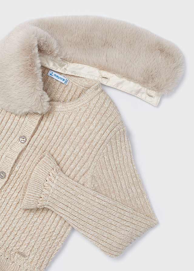 Rebeca tricot cuello pelo