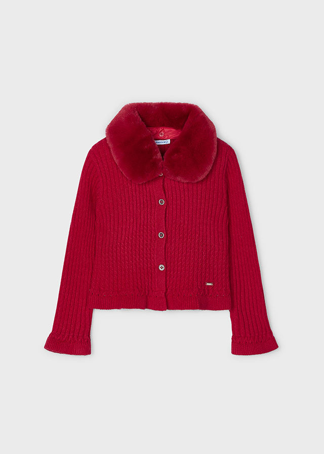 Rebeca tricot cuello pelo