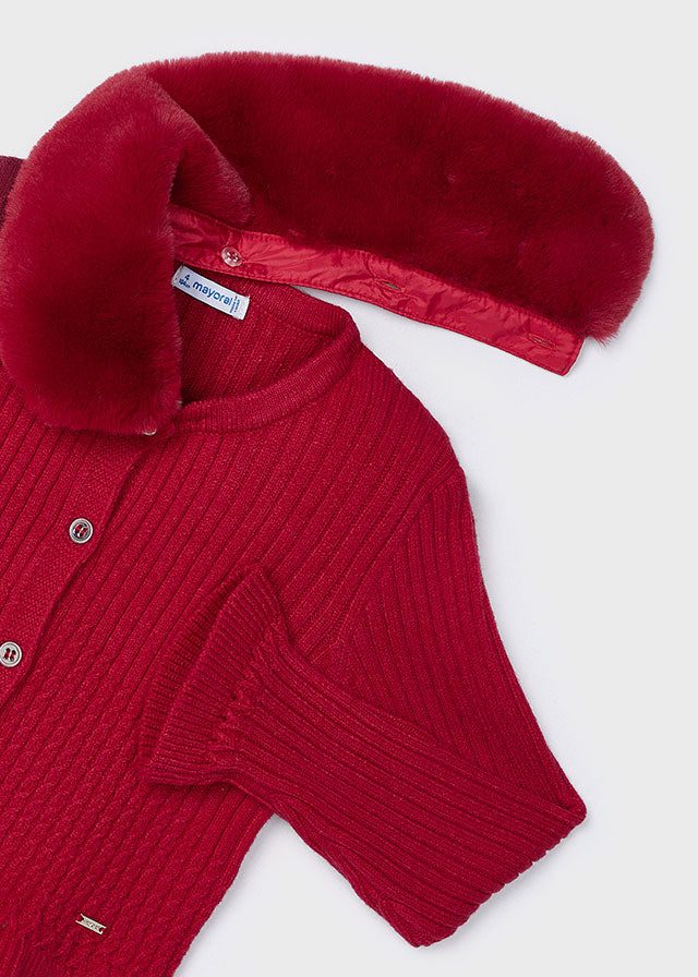 Rebeca tricot cuello pelo
