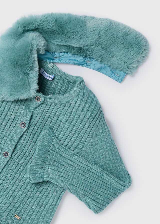 Rebeca tricot cuello pelo