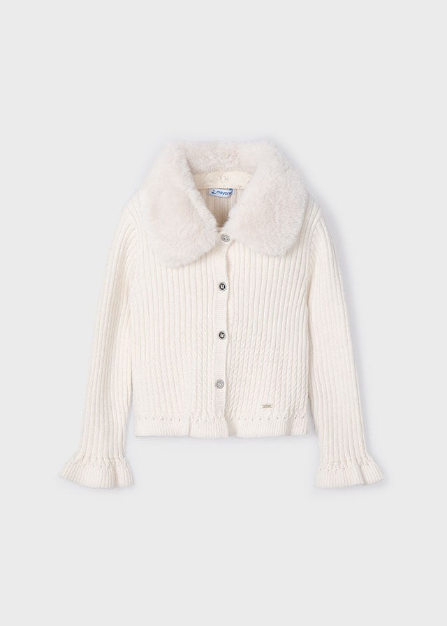 Rebeca tricot cuello pelo