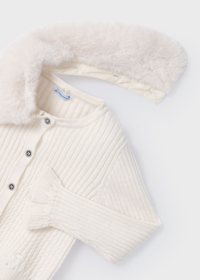 Rebeca tricot cuello pelo