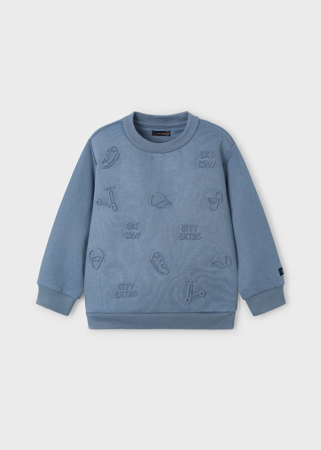 Pullover motivos embossed