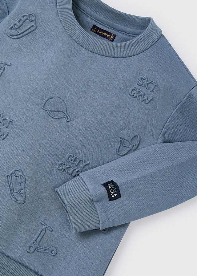 Pullover motivos embossed