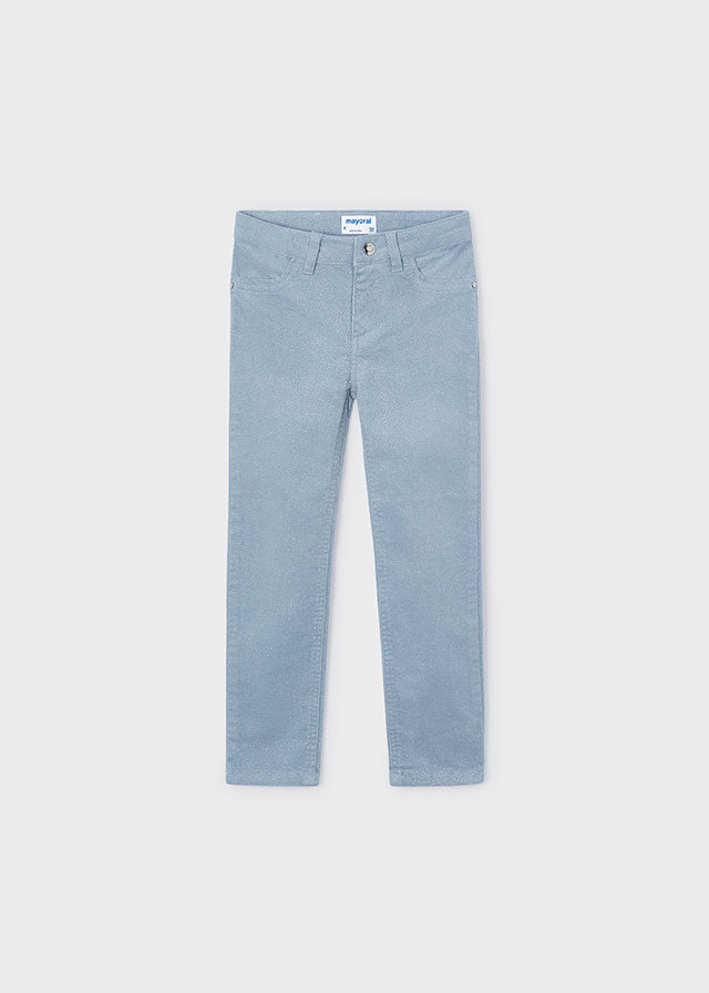 Pantalon largo pana brillo