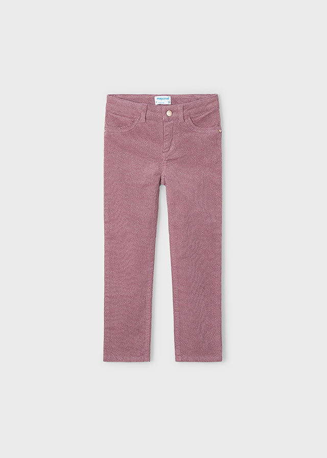 Pantalon largo pana brillo
