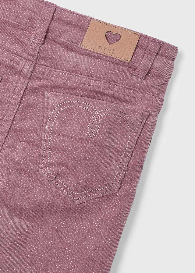 Pantalon largo pana brillo
