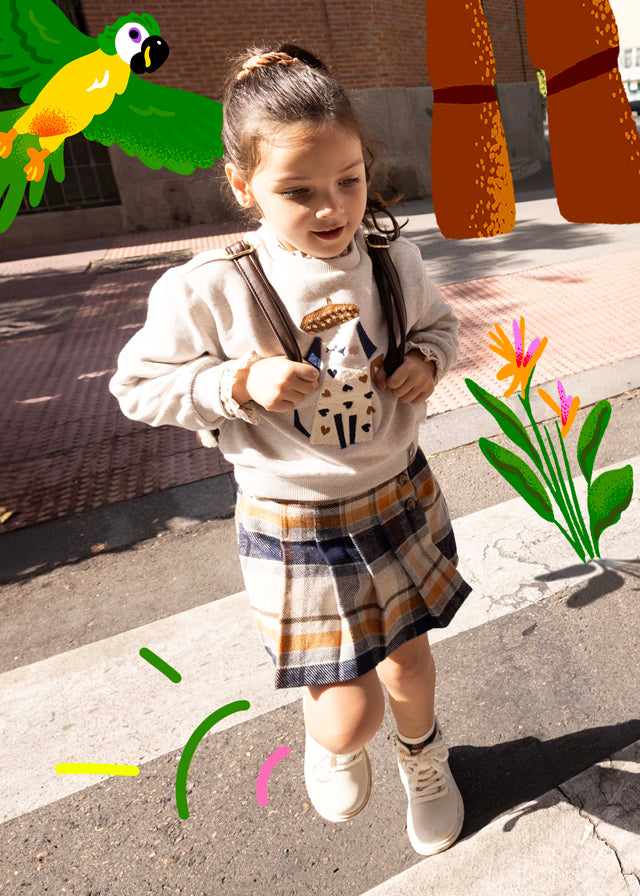 Falda short cuadros