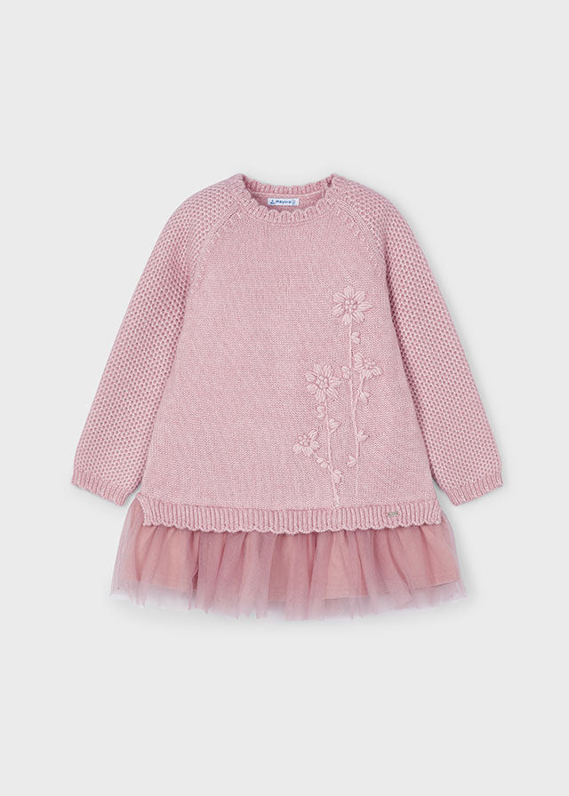 Vestido tricot combinado
