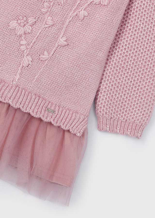 Vestido tricot combinado