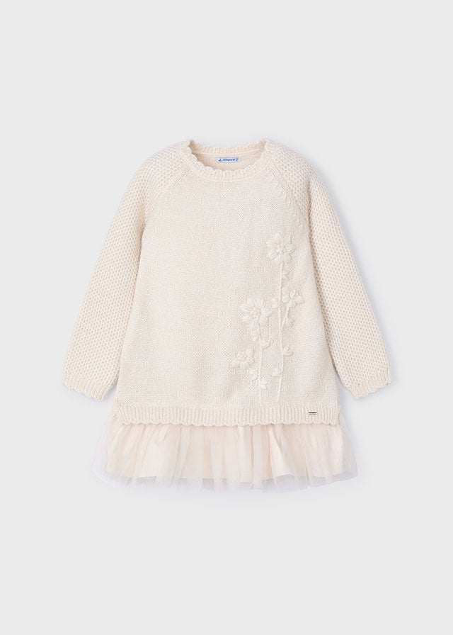 Vestido tricot combinado