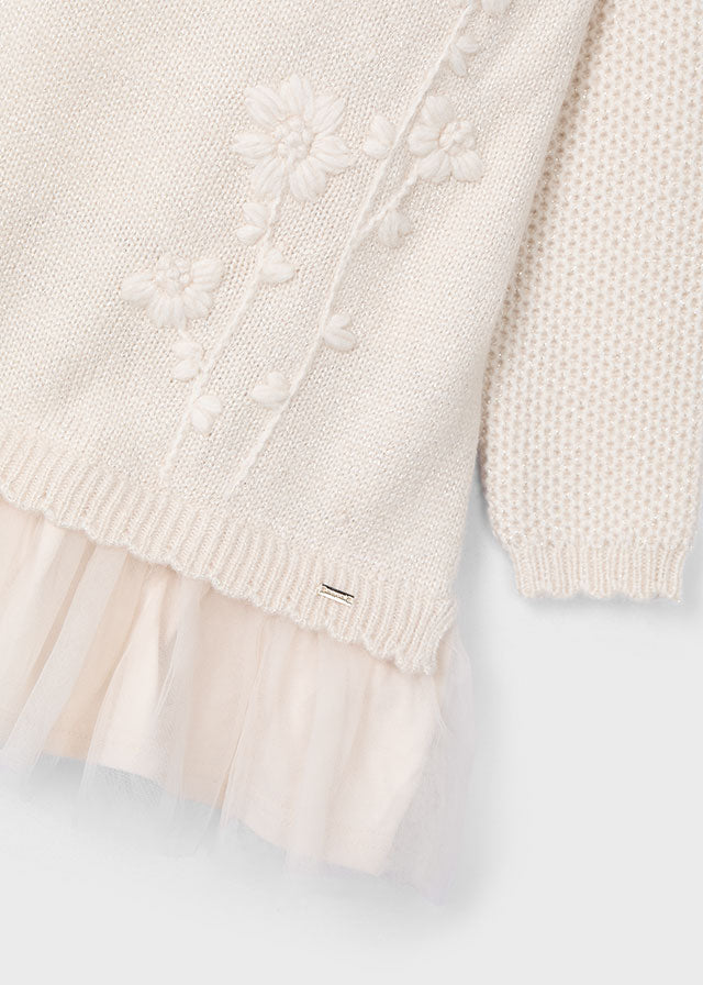 Vestido tricot combinado