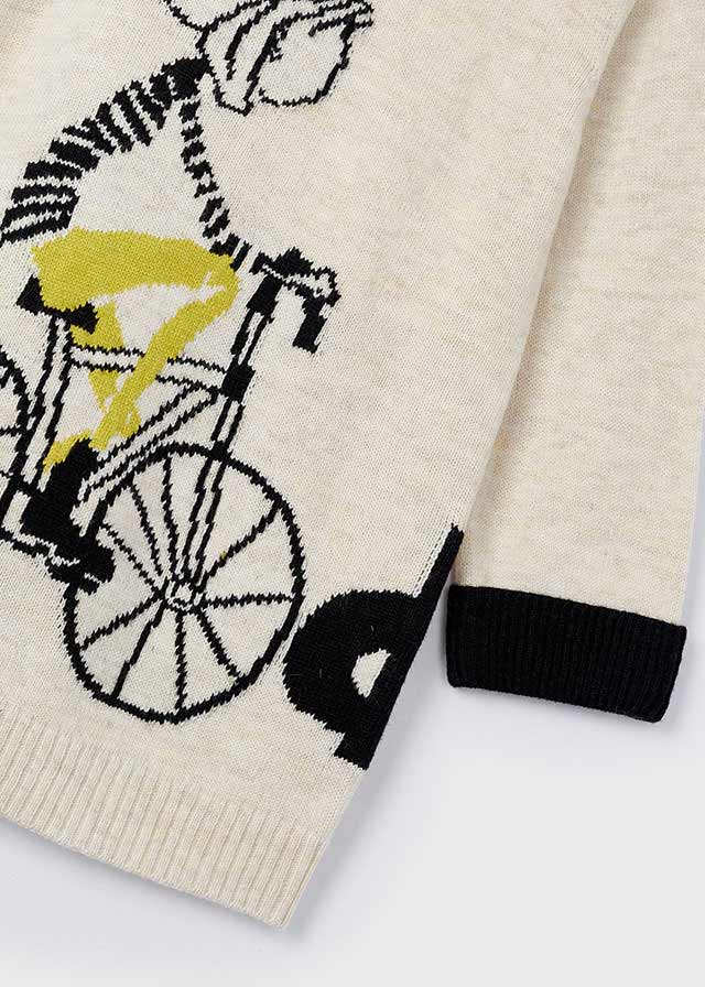 Vestido tricot intarsia