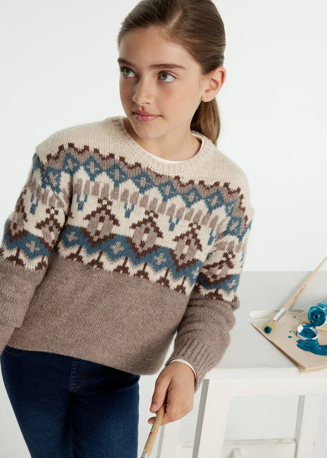 Jersey jacquard cenefa