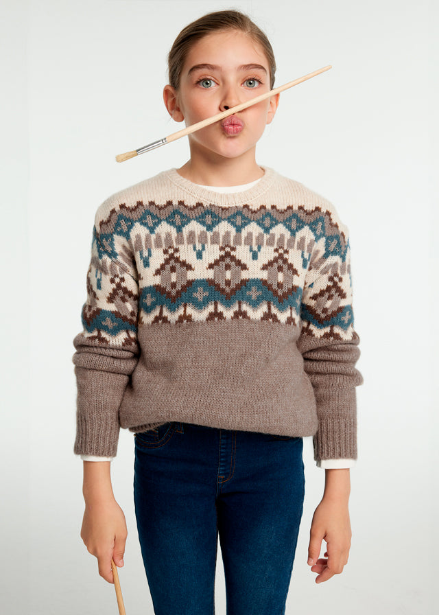 Jersey jacquard cenefa