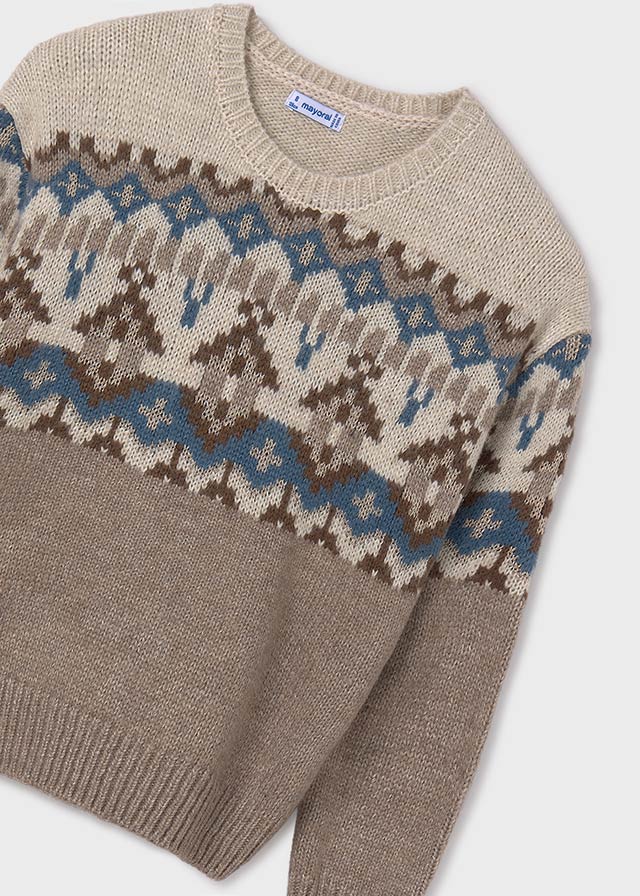 Jersey jacquard cenefa