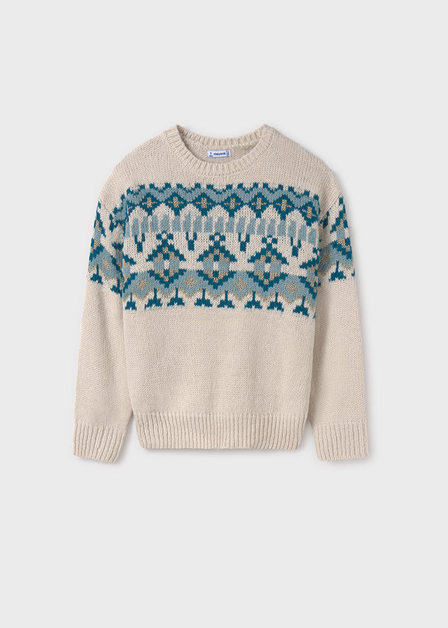 Jersey jacquard cenefa