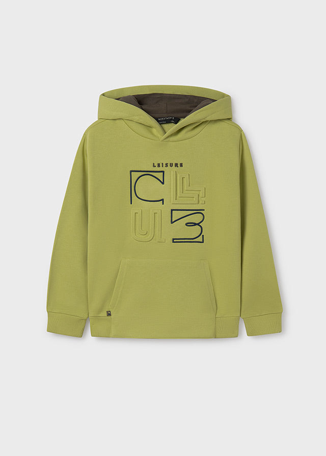 Pullover embossed con capucha