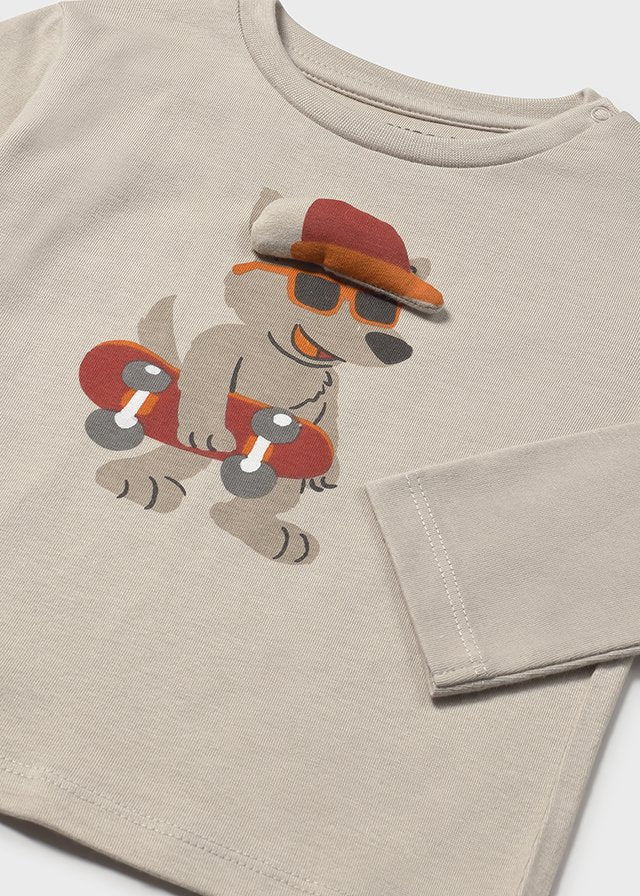 Camiseta m/l aplique animal