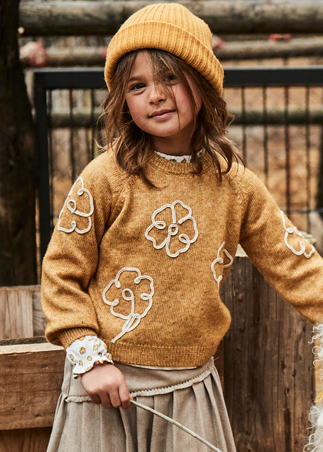 Jersey flores aplique