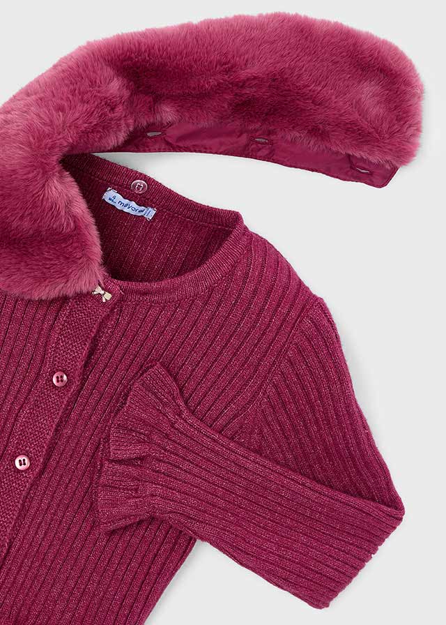 Rebeca tricot cuello pelo