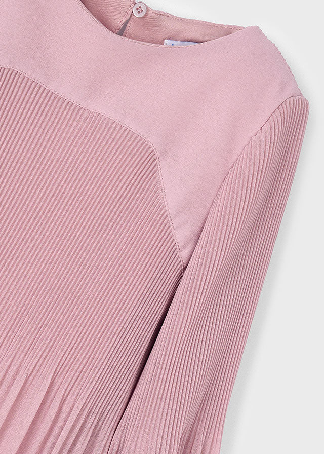 Vestido gasa plisada