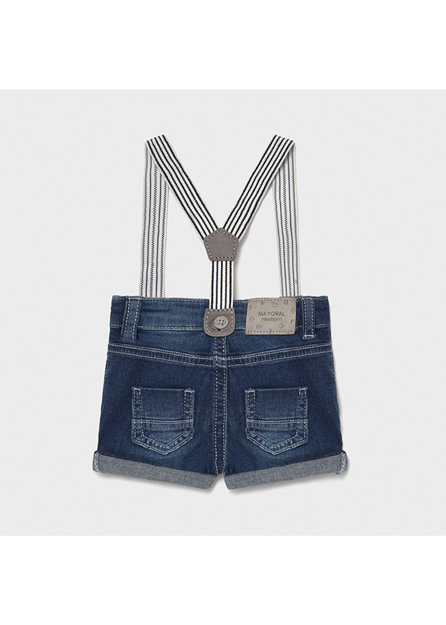 Bermuda denim con tirantes